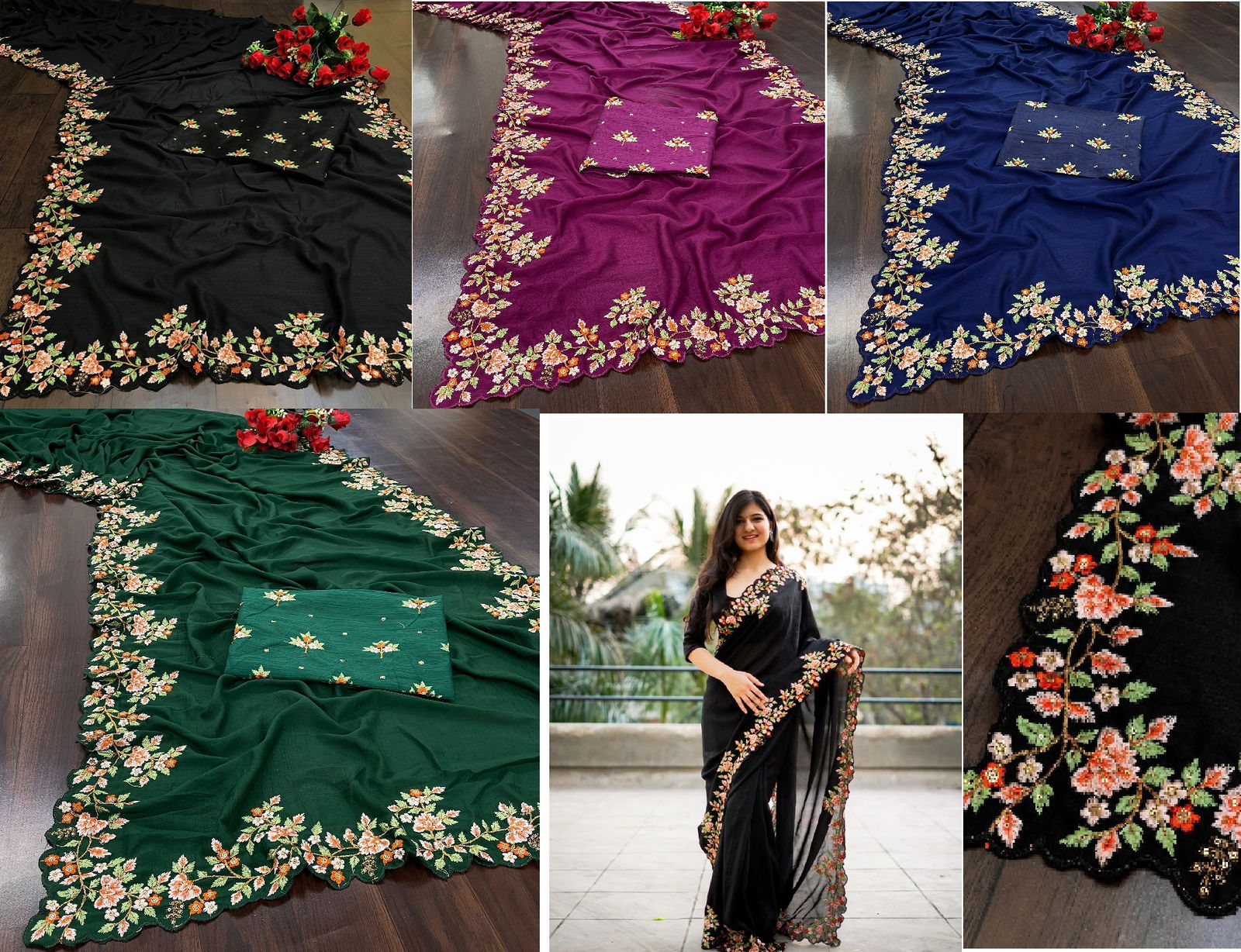 Akshita 1001 Colors Party Wear Sarees Catalog